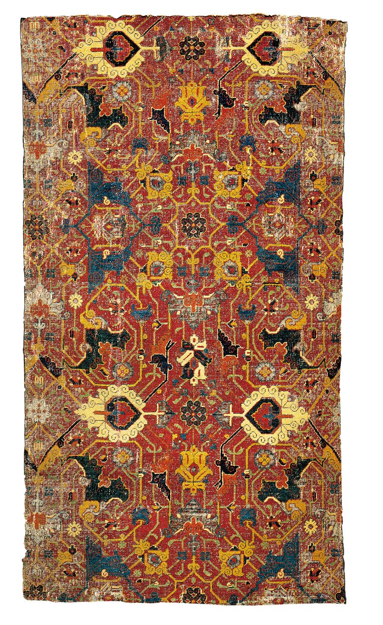Fragment dywanu medalionowego Tabriz, północno-zachodnia Persja autorstwa Persian School