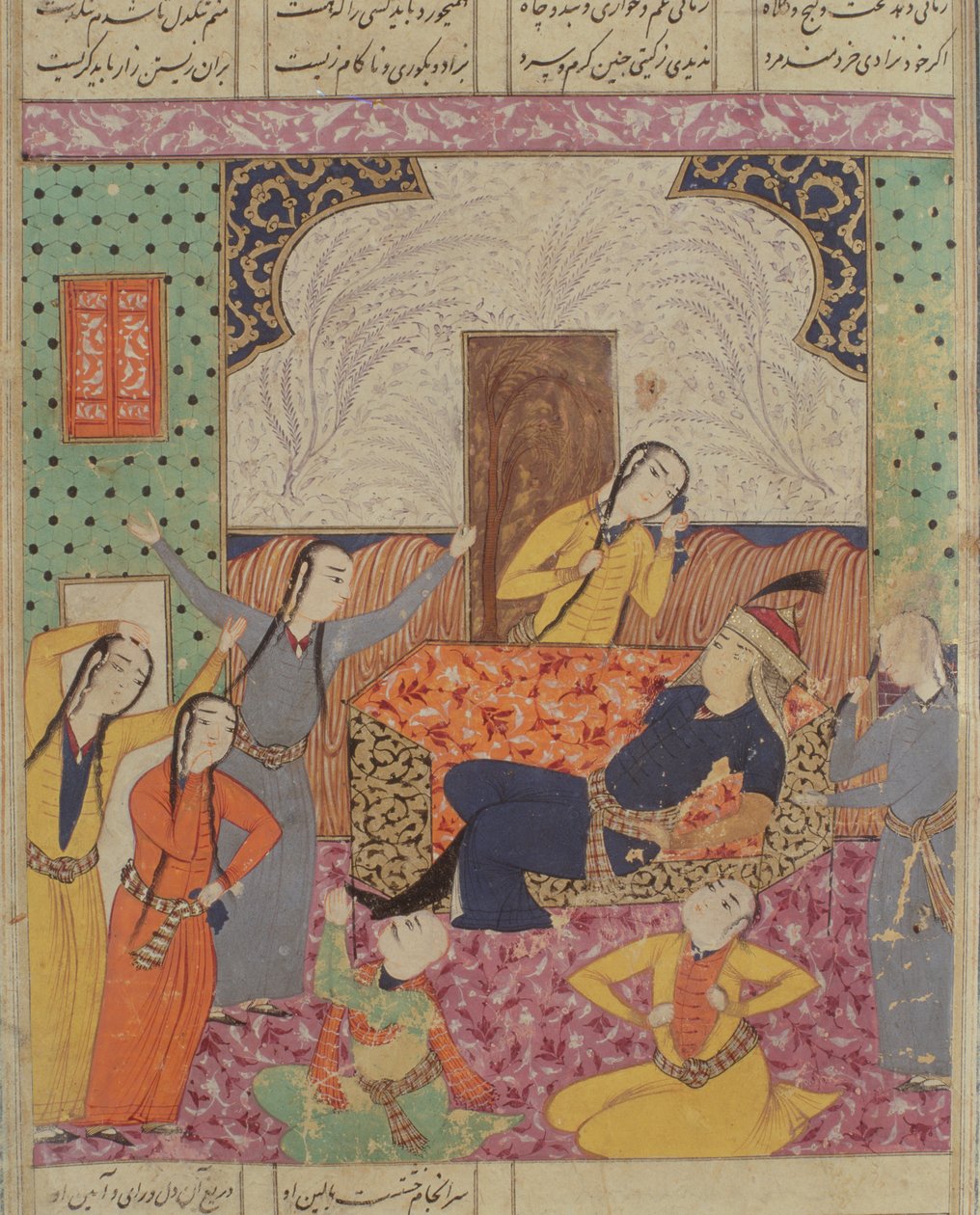 Lament nad Farude, ilustracja z Szahnamy (Księgi Królów) autorstwa Abul-Qasima Mansura Firdousiego (ok.934-c.1020) 1619 autorstwa Persian School