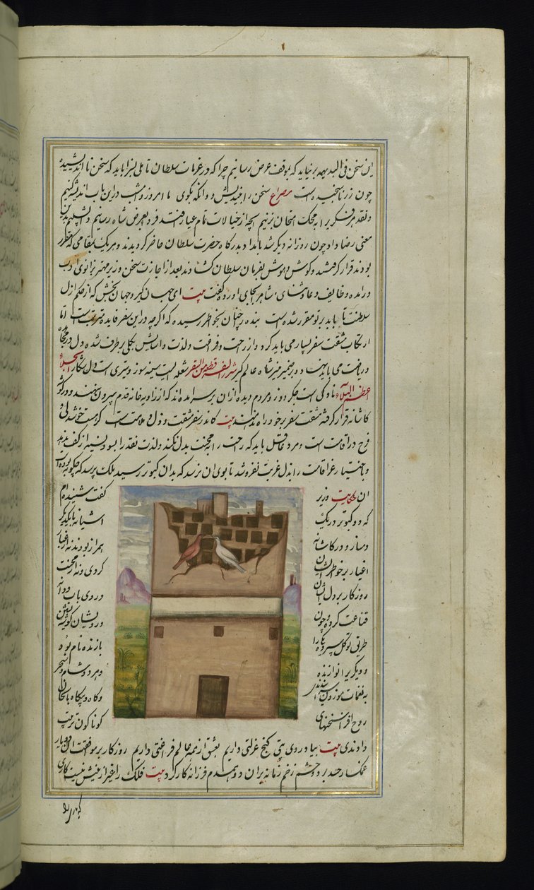 Dwa gołębie, Bāzandah i Navāzandah z Lights of Canopus autorstwa Persian School