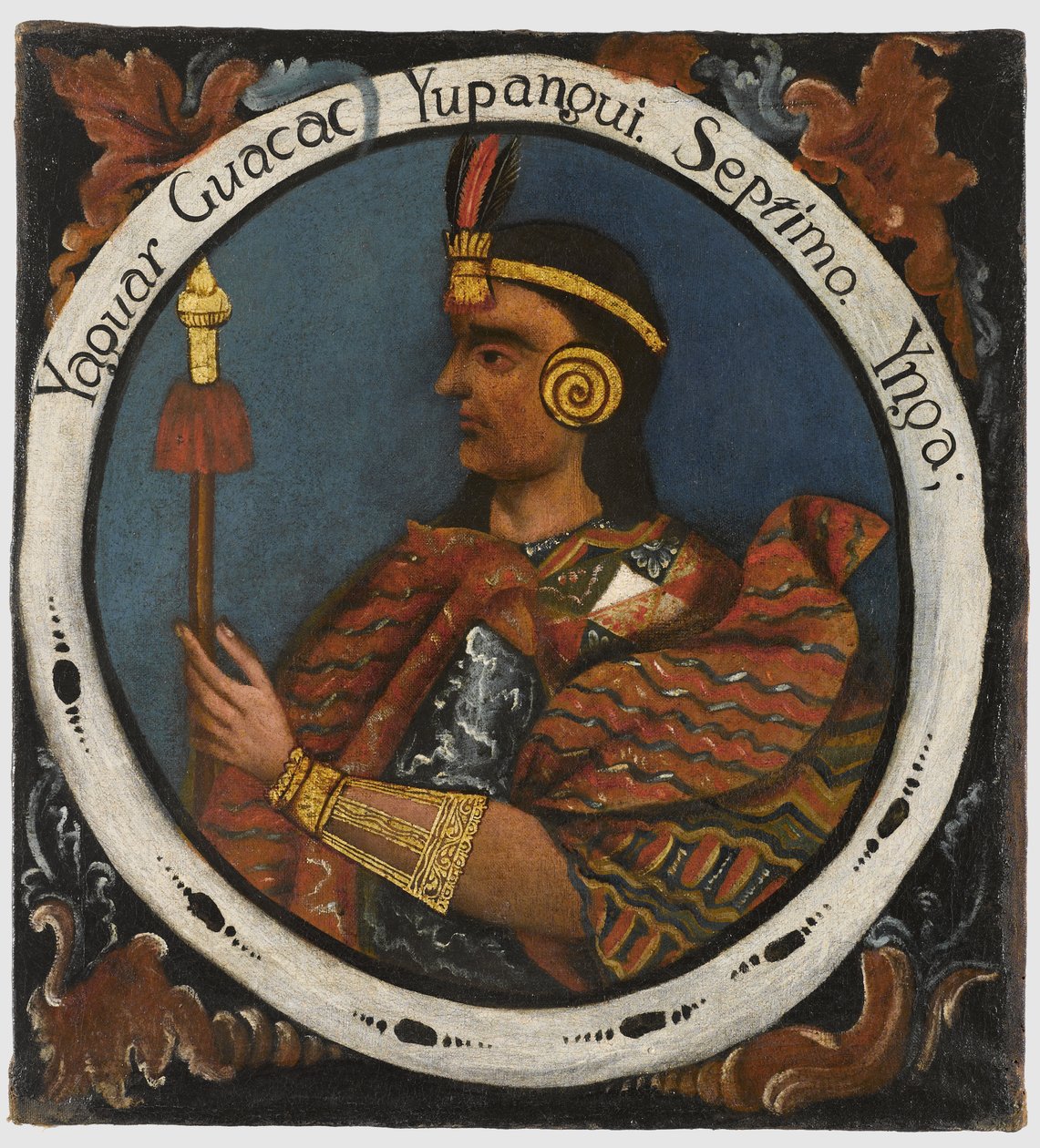 Yahuar Huacac Yupanqui, siódmy król Inków, połowa XVIII wieku autorstwa Peruvian School