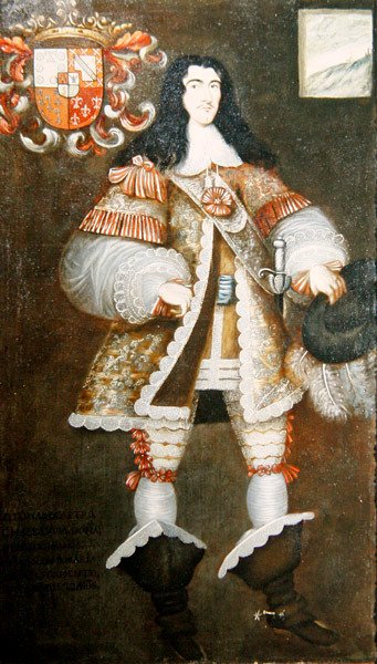 Portret Don Tomasa Castro Chaves y Madondoa (olej na płótnie) autorstwa Peruvian School