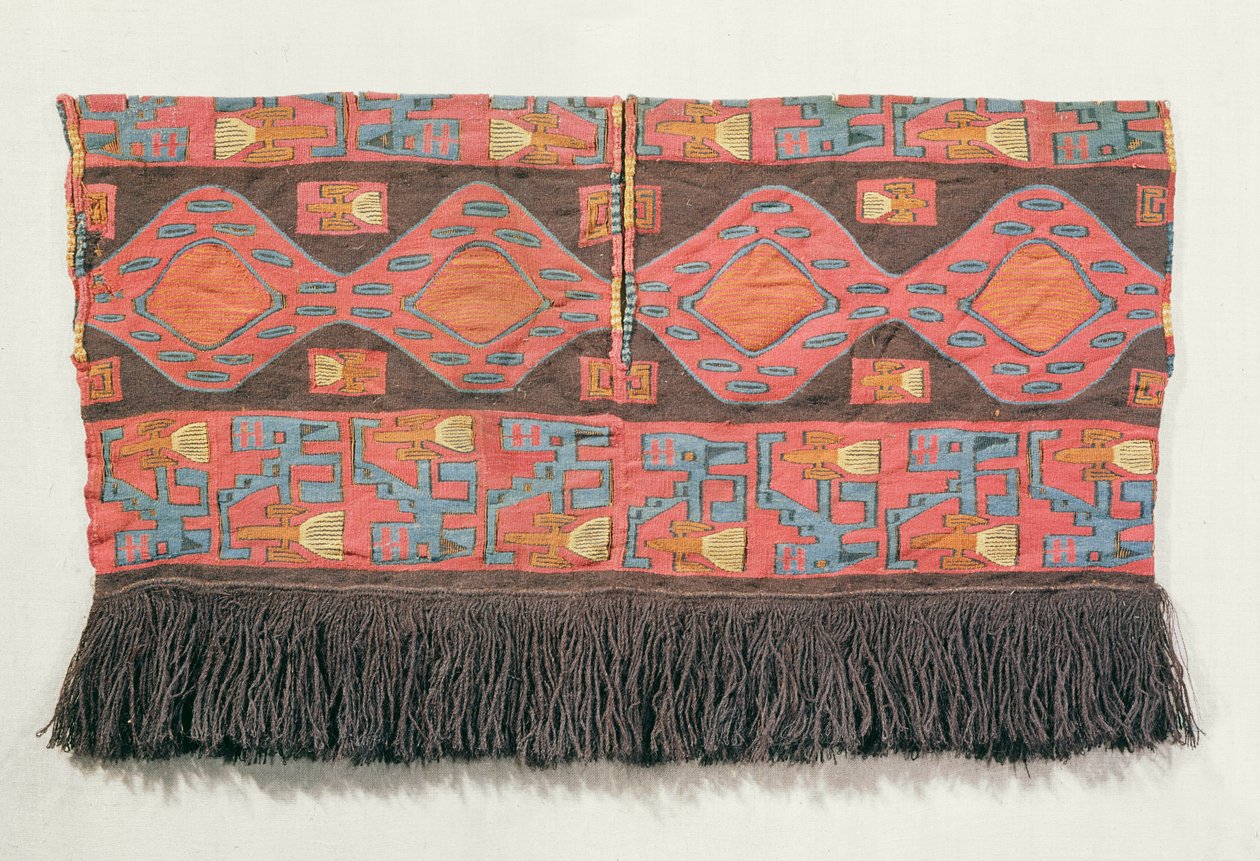Koszula z wełnianego gobelinu interlock, Nazca Culture (materiał) autorstwa Peruvian School