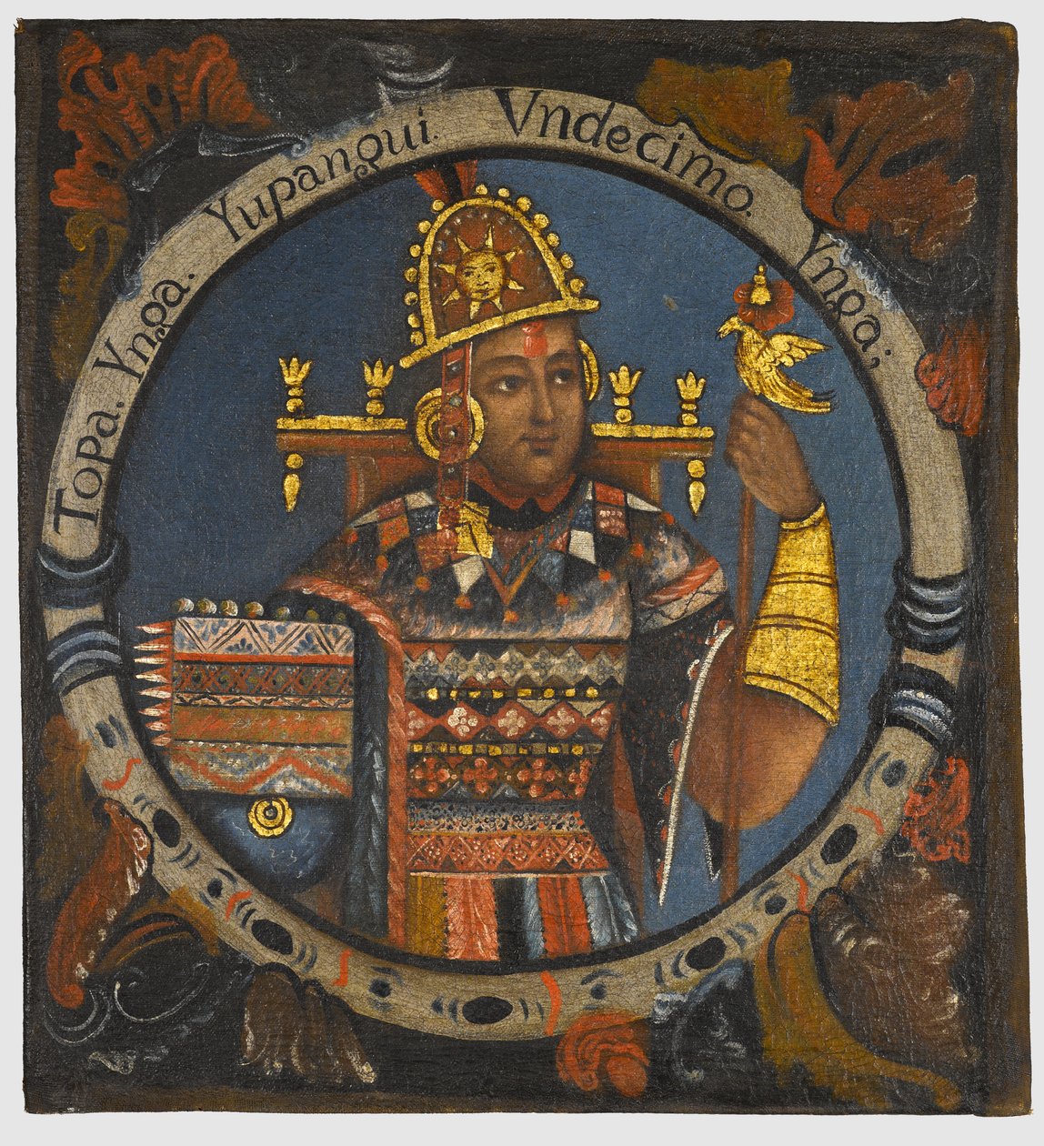 Tupac Yupanqui, XI król Inków, połowa XVIII wieku autorstwa Peruvian School