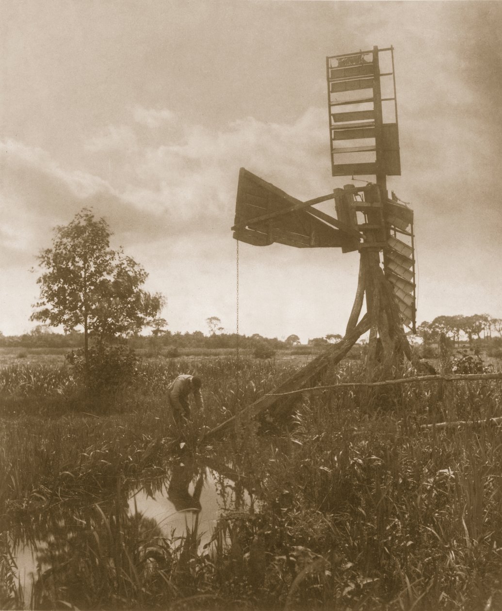 Zrujnowany młyn wodny, życie i krajobraz na Norfolk Broads, c.1886 autorstwa Peter Emerson und Thomas Goodall
