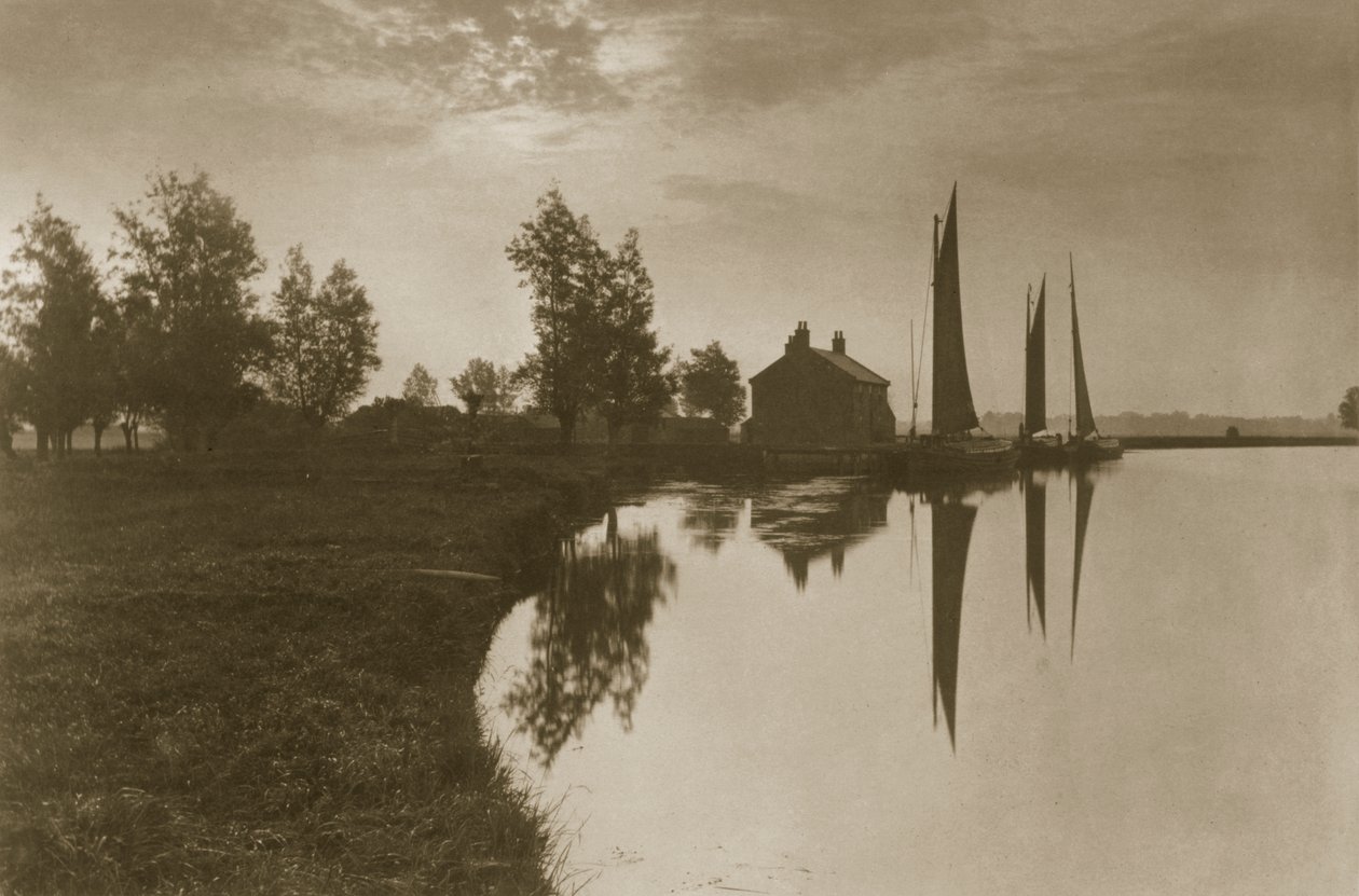 Cantley Whernes czeka na przypływ, ok. 1886 r. autorstwa Peter Emerson und Thomas Goodall