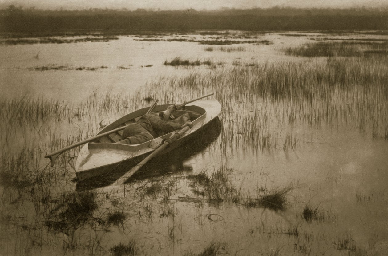 Strzelec Budzący ptactwo, życie i krajobraz na Norfolk Broads, c.1886 autorstwa Peter Emerson und Thomas Goodall