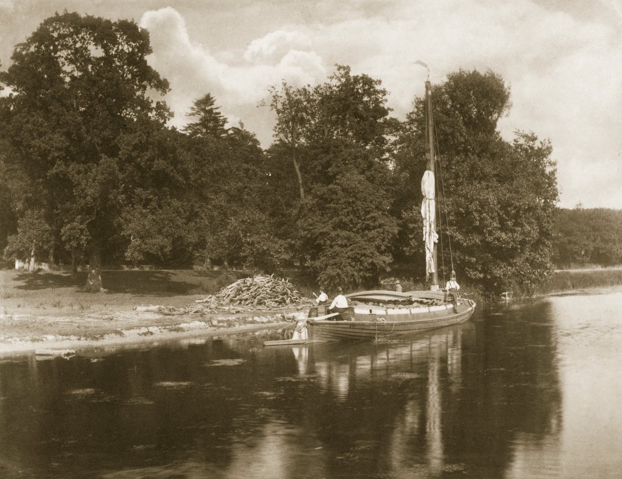 Rzeka Bune w Coltshall, Życie i krajobraz na Norfolk Broads, c.1886 autorstwa Peter Emerson und Thomas Goodall