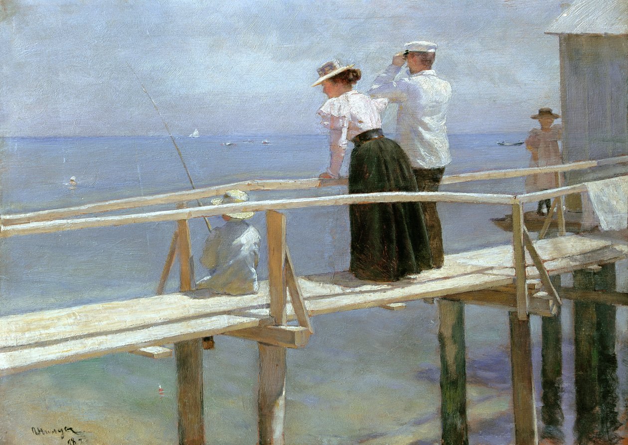Na moście, 1898 autorstwa Peter Alexandrovich Nilus
