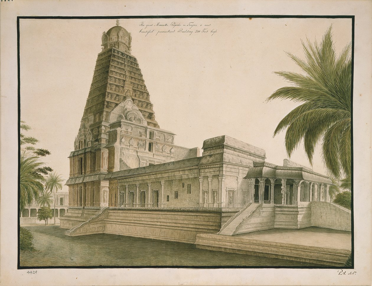 Wielka Pagoda Maratta w Tanjour autorstwa Peter Anker