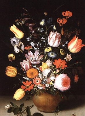Martwa natura z wiosennych kwiatów na półce, 1615 autorstwa Peter Binoit
