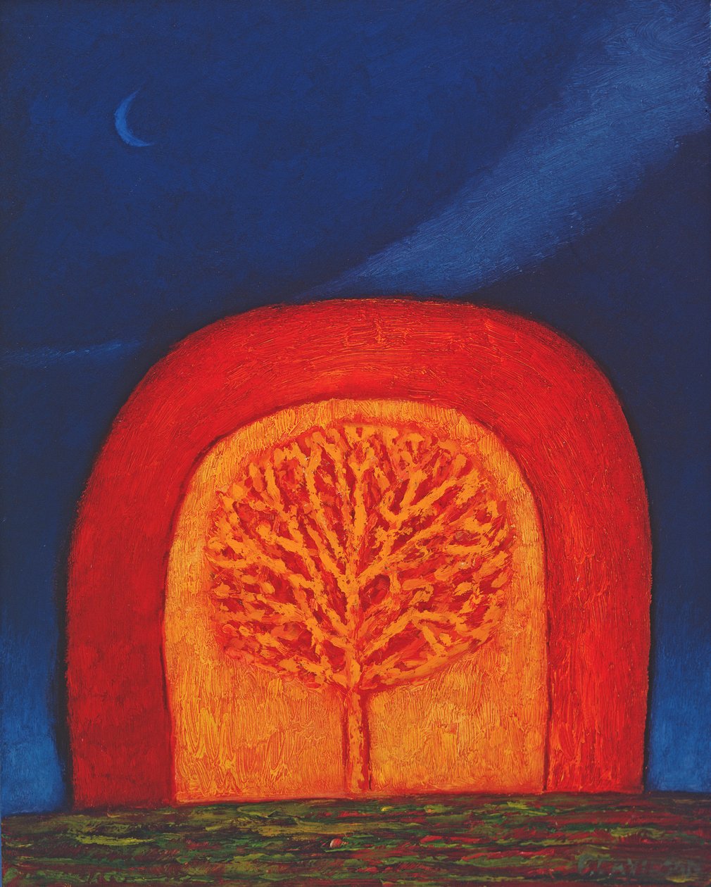 Brama, 1997 (olej na papierze) autorstwa Peter Davidson
