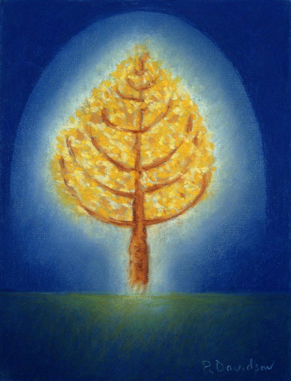 Świecące drzewo, 1996 (pastel) autorstwa Peter Davidson
