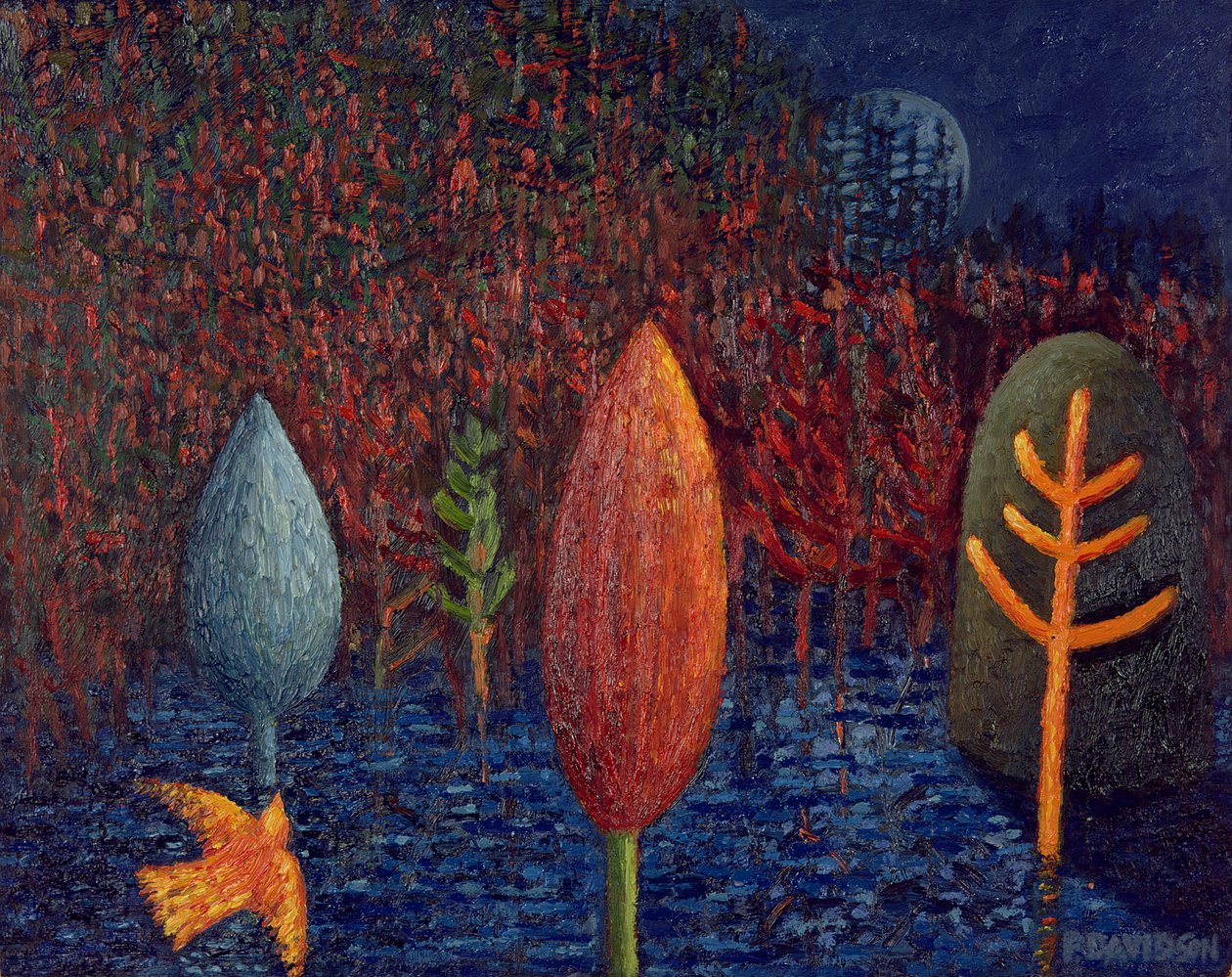 Na brzegu laguny, 1997 (olej na papierze) autorstwa Peter Davidson