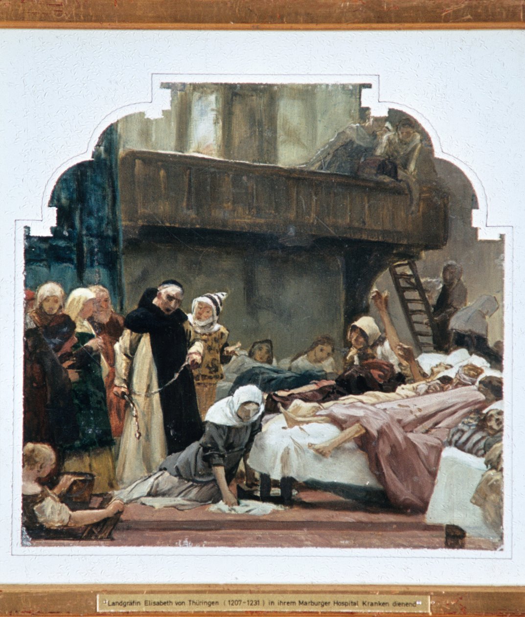 Studium dla św. Elżbiety i jej spowiednika Konrada z Marburga w 1230 r. (wc na papierze) (zob. 372079) autorstwa Peter Johann Theodor Janssen