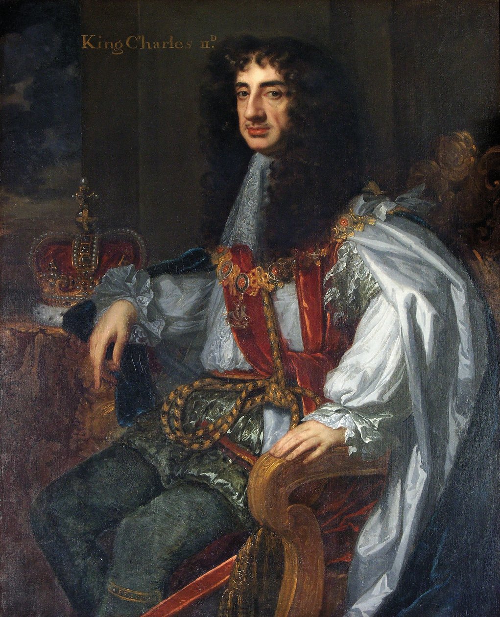 Król Karol II w szatach do pończoch autorstwa Peter Lely