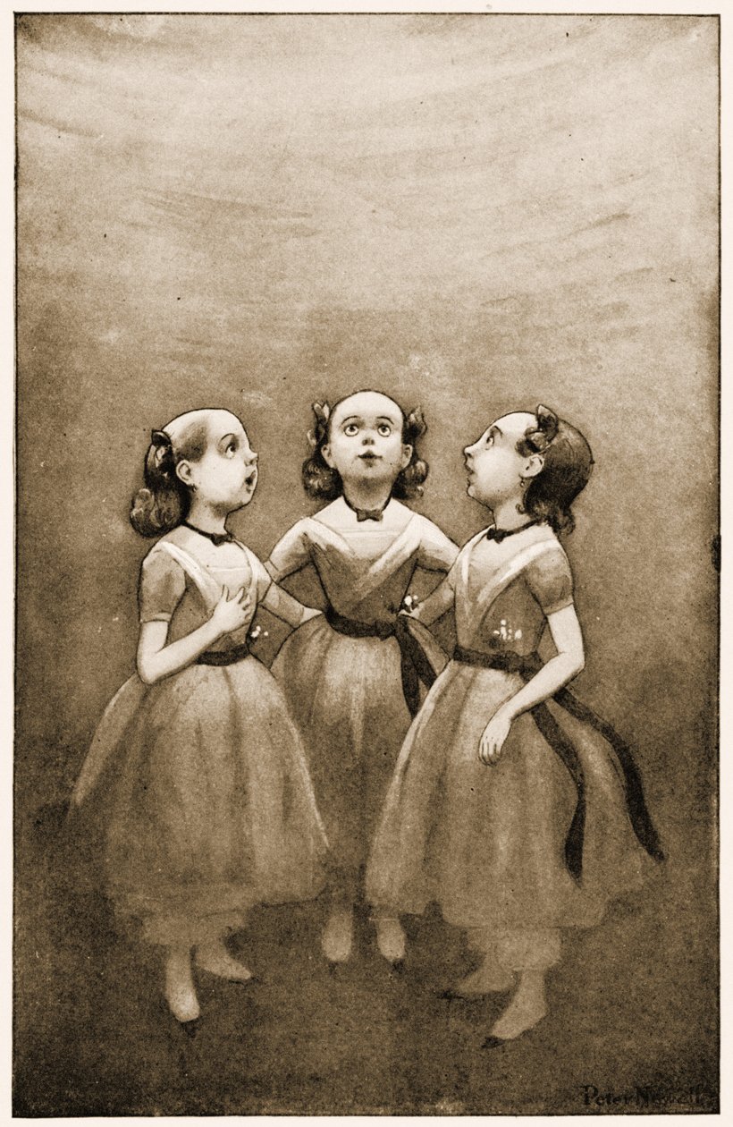 Mieszkali na dnie studni, ilustracja do książki Lewisa Carrollsa Przygody w krainie czarów, 1901 autorstwa Peter Newell