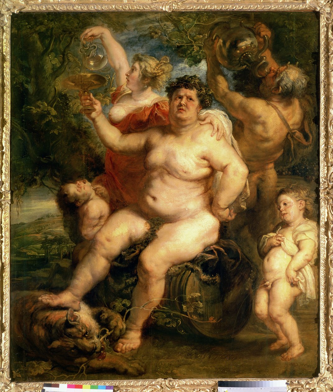 Bachus, 1636-40 (olej na płótnie przeniesiony z płyciny) autorstwa Peter Paul Rubens