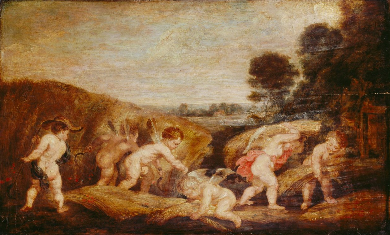 Zbieranie amorków autorstwa Peter Paul Rubens