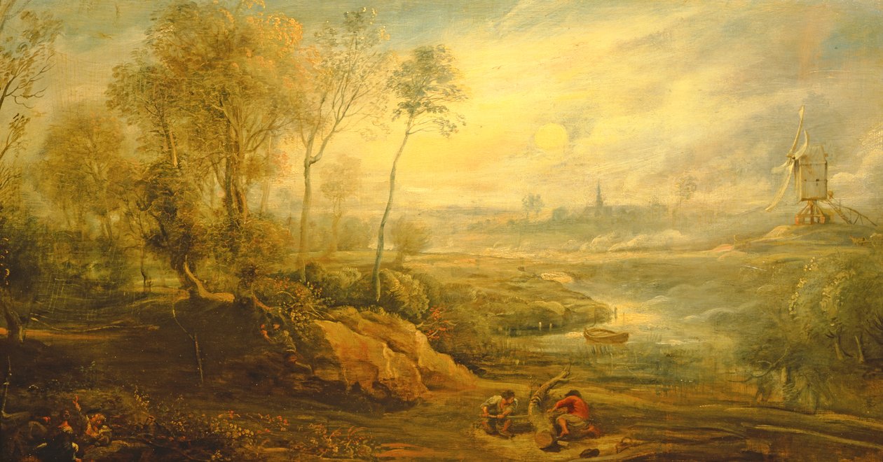 Krajobraz z łapaczem ptaków autorstwa Peter Paul Rubens