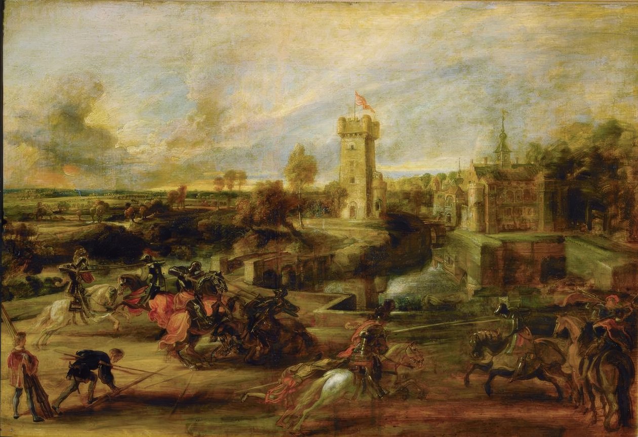 Krajobraz z turniejem przed zamkiem Steen autorstwa Peter Paul Rubens