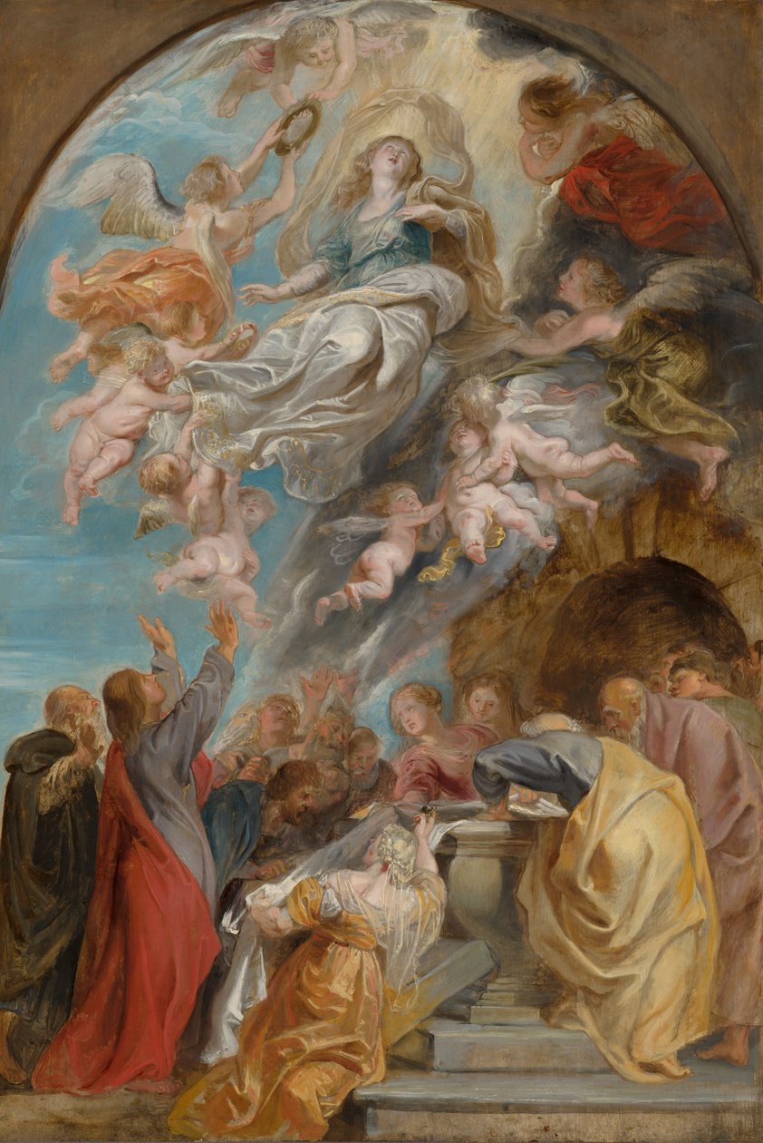 Modello do Wniebowzięcia NMP, c.1622-1625 autorstwa Peter Paul Rubens