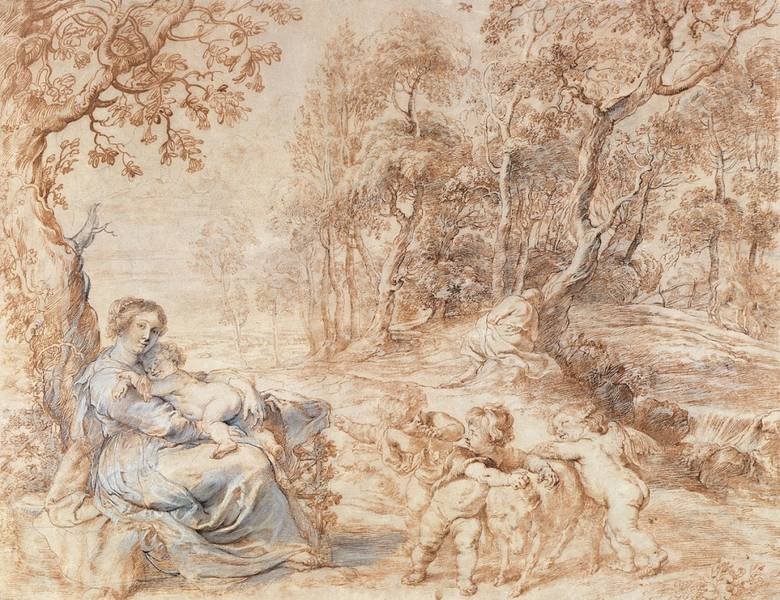 Odpocznij w locie do Egiptu autorstwa Peter Paul Rubens