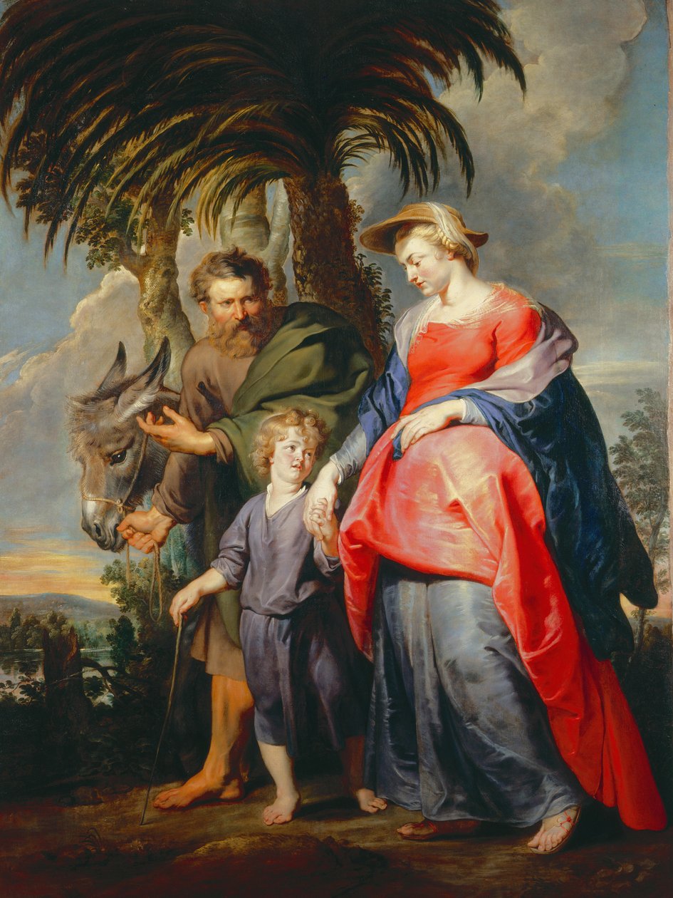 Powrót świętej rodziny z Egiptu autorstwa Peter Paul Rubens
