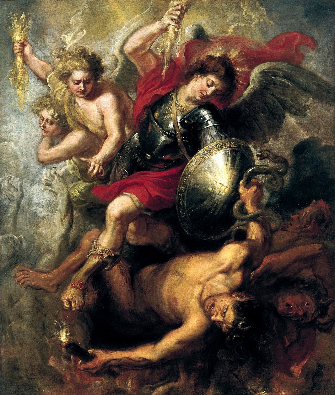 Święty Michał wypędzający Lucyfera i zbuntowanych aniołów, 1622 r autorstwa Peter Paul Rubens