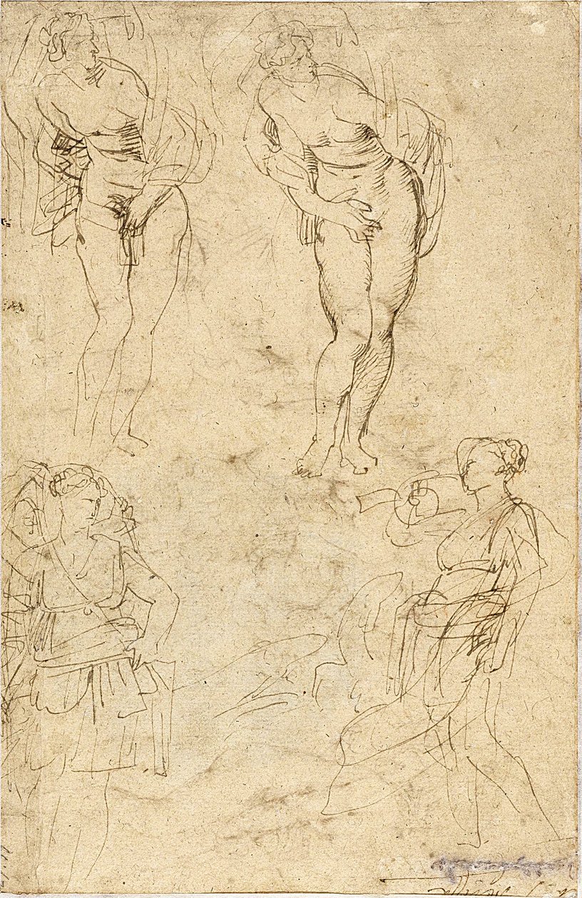 Szkice córek Cecrops autorstwa Peter Paul Rubens