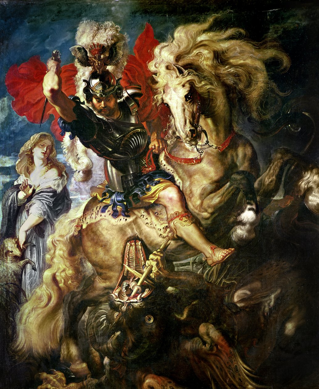سینټ جورج او ډریګن، c.1606 پولی autorstwa Peter Paul Rubens