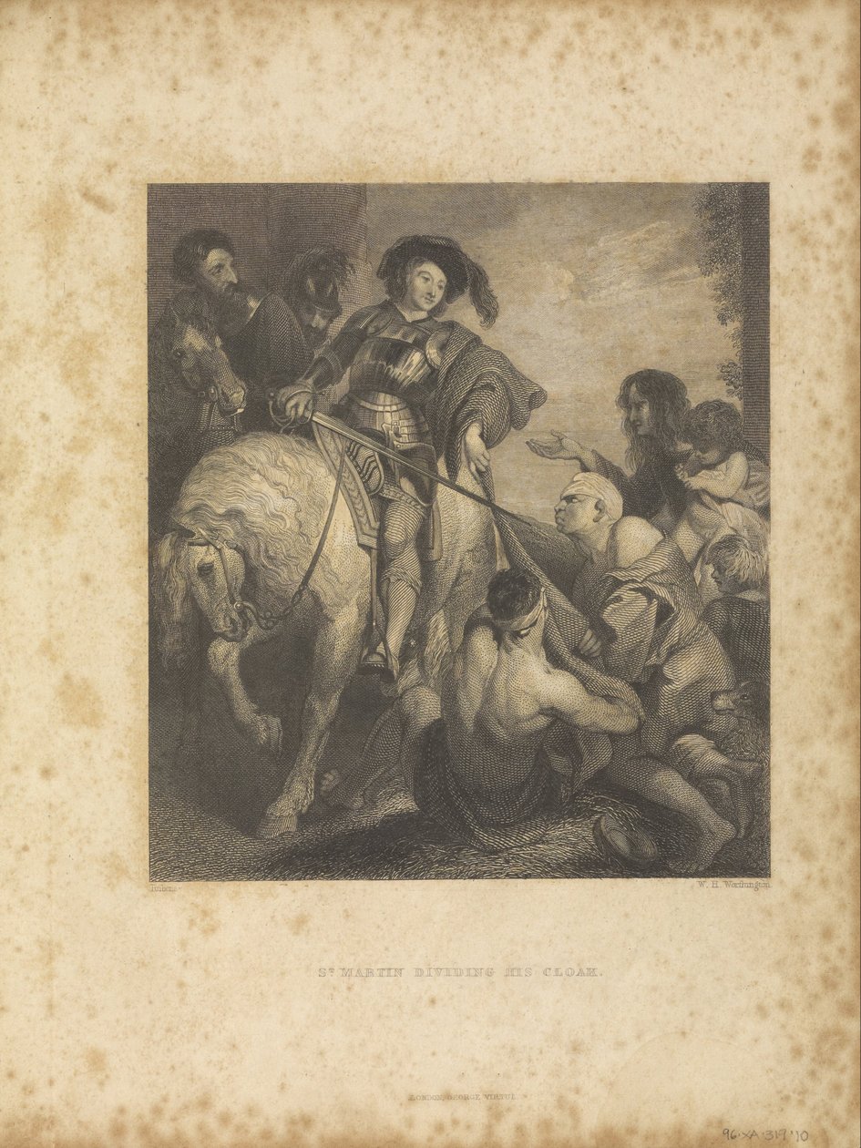 Święty Marcin zrzucający płaszcz autorstwa Peter Paul Rubens