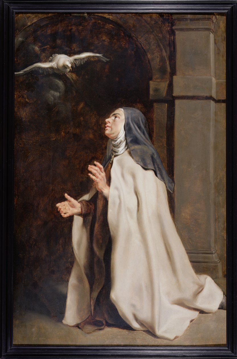 Teresa z Avila w wizji gołębicy, c.1614 autorstwa Peter Paul Rubens