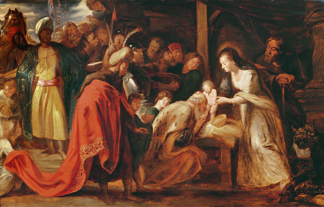 Pokłon Trzech Króli, ok. 1617-18 autorstwa Peter Paul Rubens