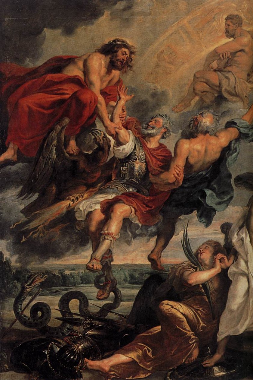 Apoteoza Henryka IV i proklamacja regencji Marii de Médicis w dniu 14 maja 1610 (szczegół) autorstwa Peter Paul Rubens