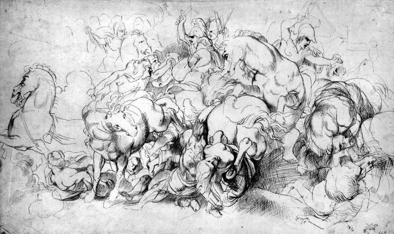 Bitwa Greków i Amazonek, ok. 1602-04 autorstwa Peter Paul Rubens