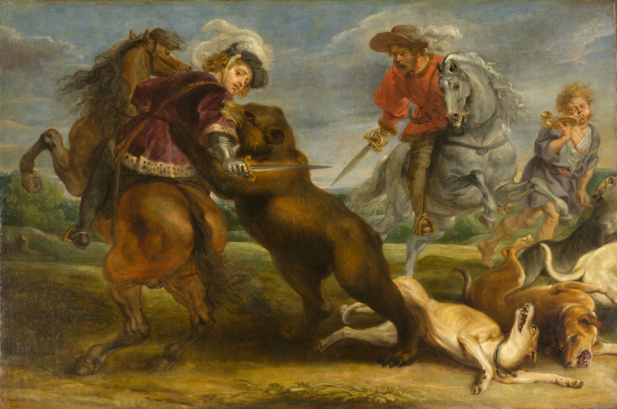 Polowanie na niedźwiedzie, 1639-1640 autorstwa Peter Paul Rubens