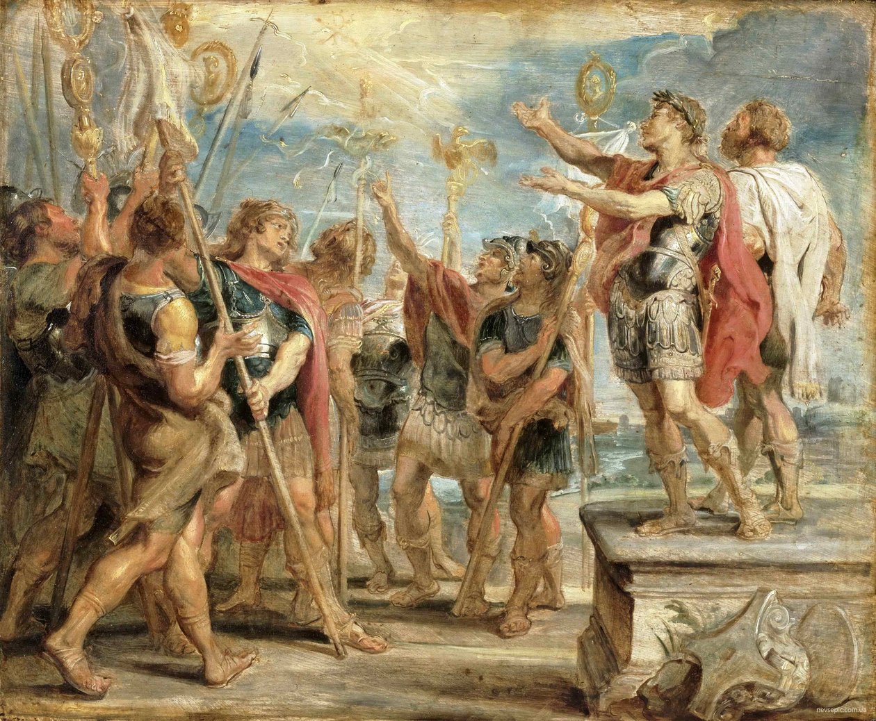 Godło Chrystusa ukazującego się Konstantynowi autorstwa Peter Paul Rubens