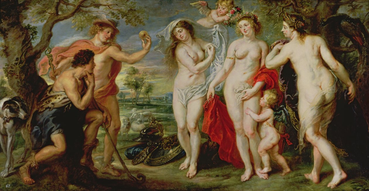 Wyrok Paryża, 1639 autorstwa Peter Paul Rubens