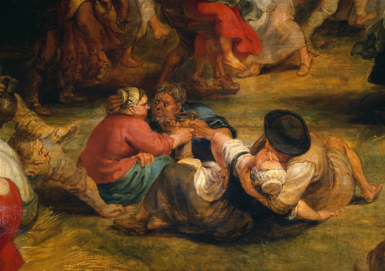Kermesse, fragment chłopów, ok. 1635-38 autorstwa Peter Paul Rubens