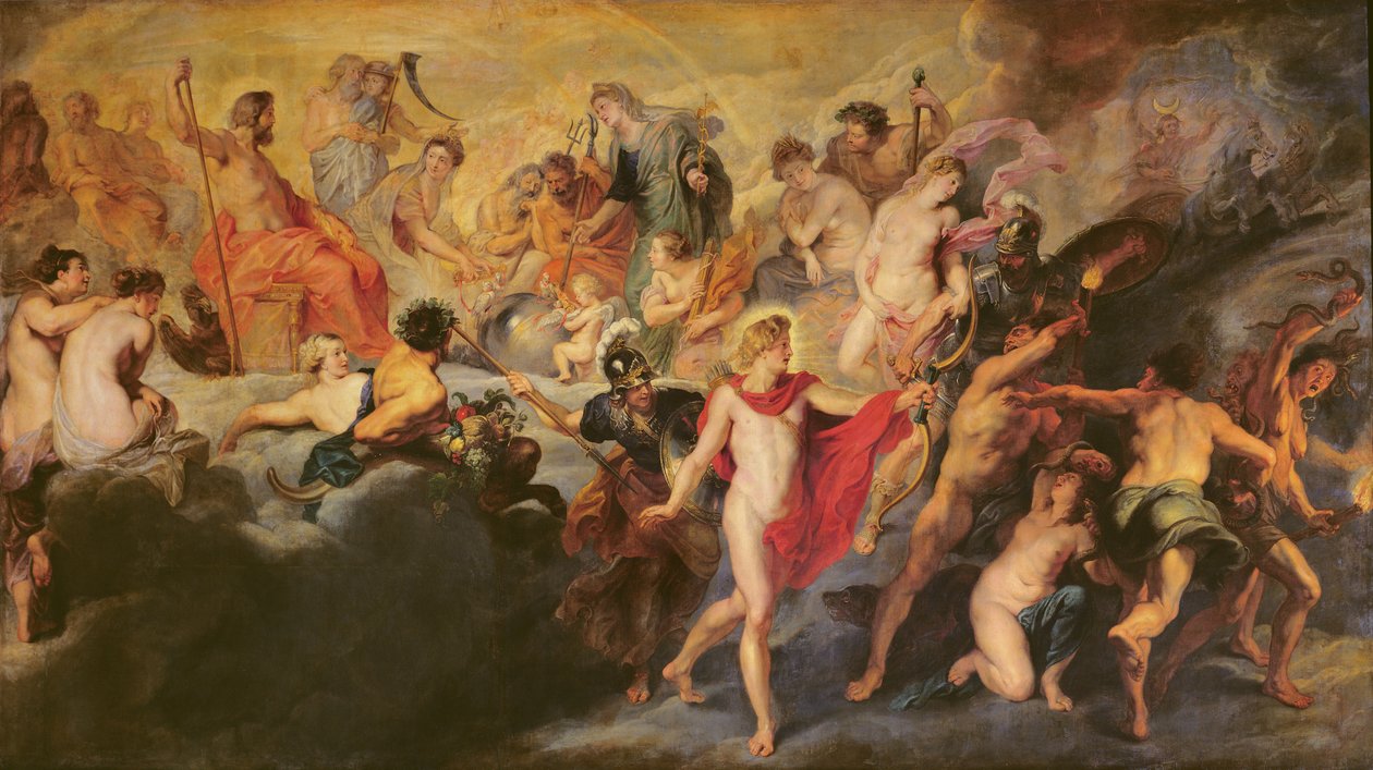 Cykl Medici: Rada Bogów dla hiszpańskiego małżeństwa, 1621-25 autorstwa Peter Paul Rubens