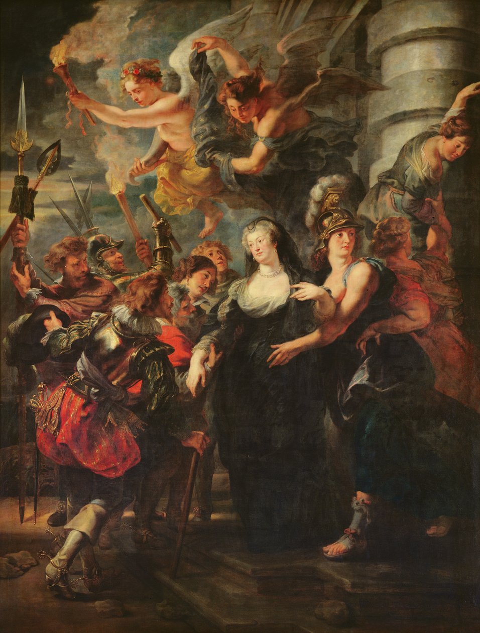 Cykl Medyceuszy: Marie de Medici (1573-1642) Ucieczka z Blois, 21-22 lutego 1619, 1621-25 autorstwa Peter Paul Rubens