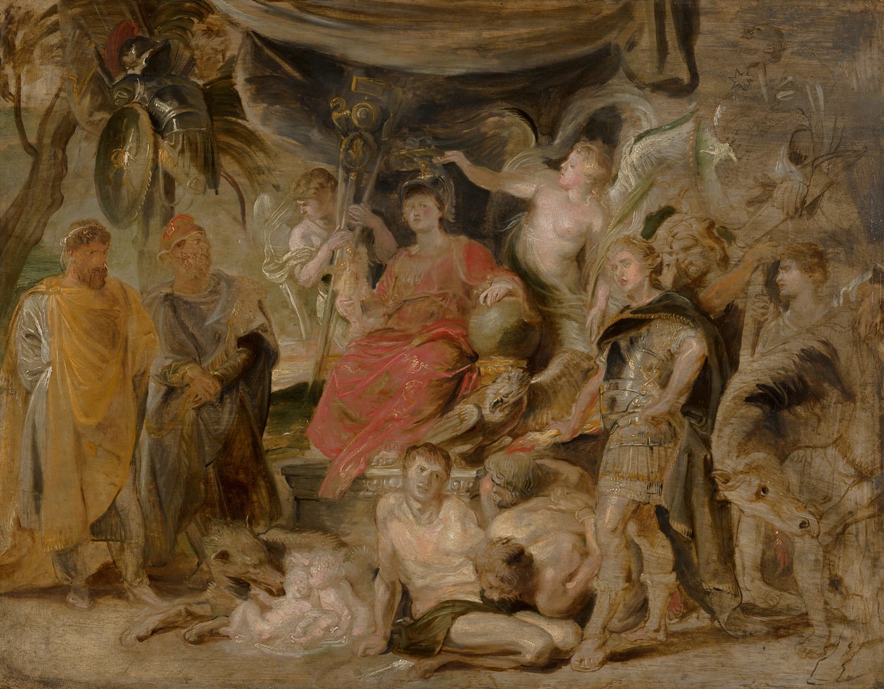 Triumf Rzymu: Młody cesarz Konstantyn honorujący Rzym, ok. 1622-23 autorstwa Peter Paul Rubens