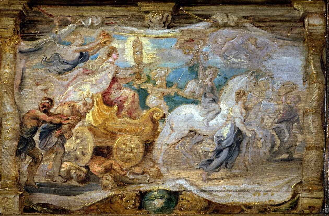 Triumf Eucharystii nad ignorancją i ślepotą, ok. 1625-26 autorstwa Peter Paul Rubens