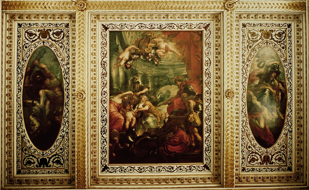 Sufit Whitehall: zjednoczenie koron, 1632-34 autorstwa Peter Paul Rubens