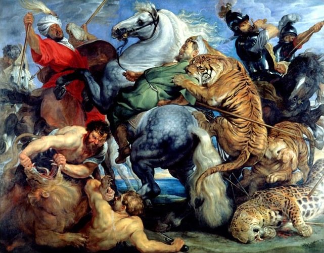 Polowanie na tygrysy i lwy autorstwa Peter Paul Rubens