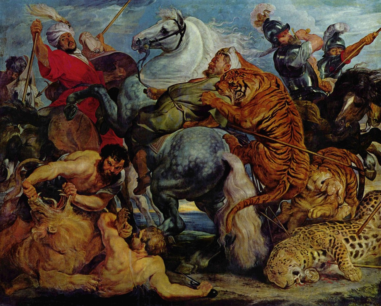 Polowanie na tygrysa i lwa autorstwa Peter Paul Rubens