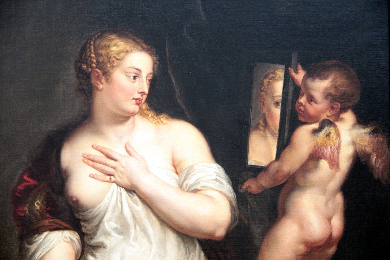Wenus i Kupidyn trzymający lustro autorstwa Peter Paul Rubens
