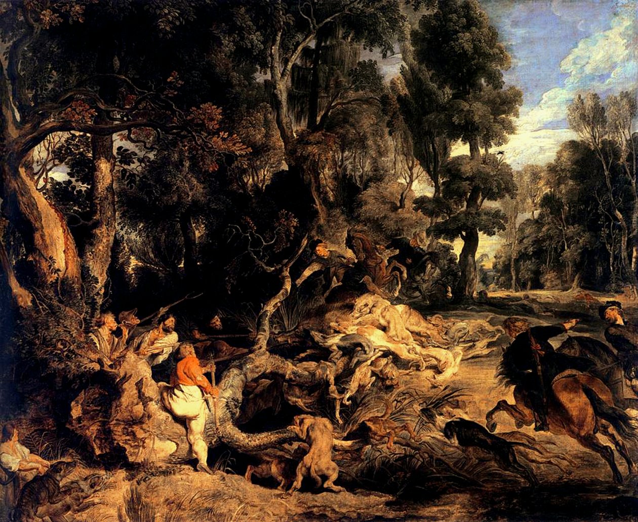 Polowanie na dzika autorstwa Peter Paul Rubens