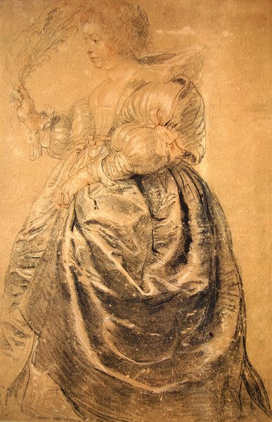 Kobieta z wachlarzem autorstwa Peter Paul Rubens