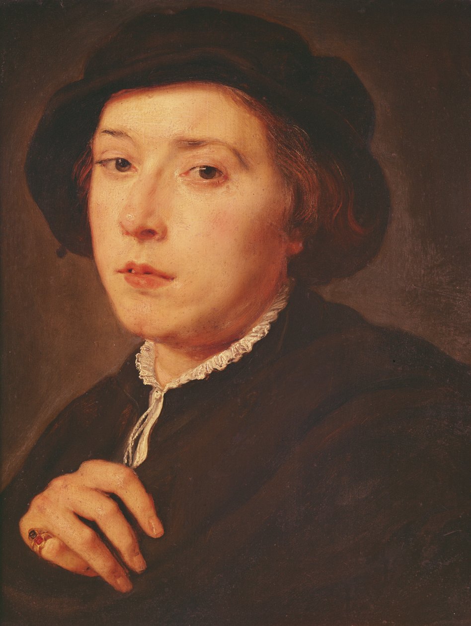 Młody mężczyzna w czarnym kapeluszu, 1615-18 autorstwa Peter Paul Rubens